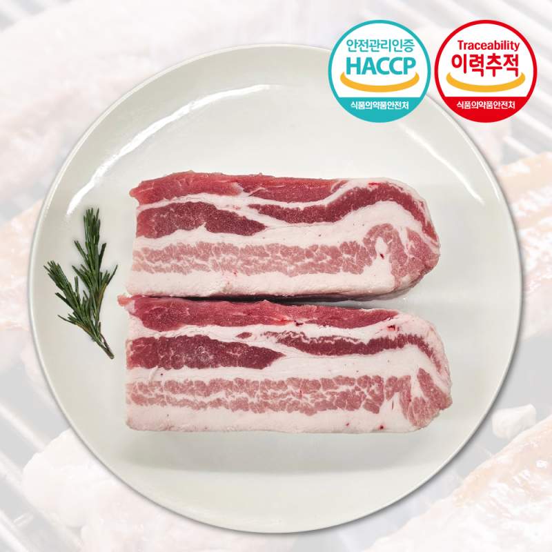 우진남도한우 프리미엄 해썹 이력추적 당일가공 한돈 목살수육 500g x 2 (냉장)