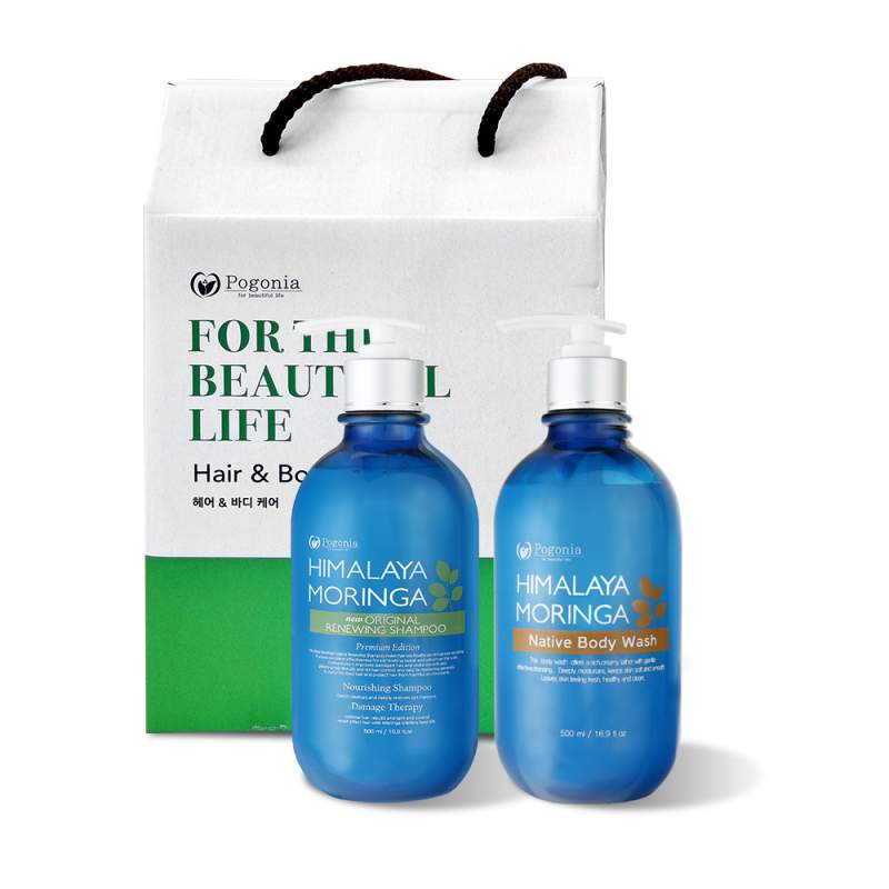 [선물세트] 포고니아 히말라야모링가 2종 선물세트 샴푸 & 바디워시