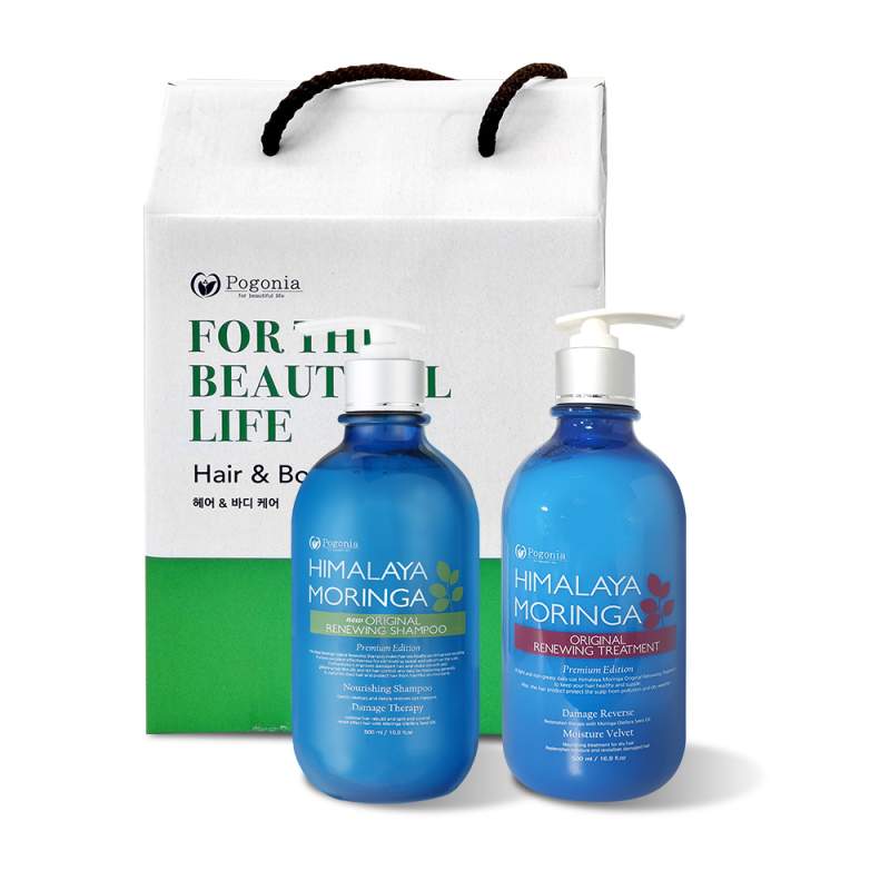 [선물세트] 포고니아 히말라야모링가  2종 선물세트 샴푸 + 트리트먼트