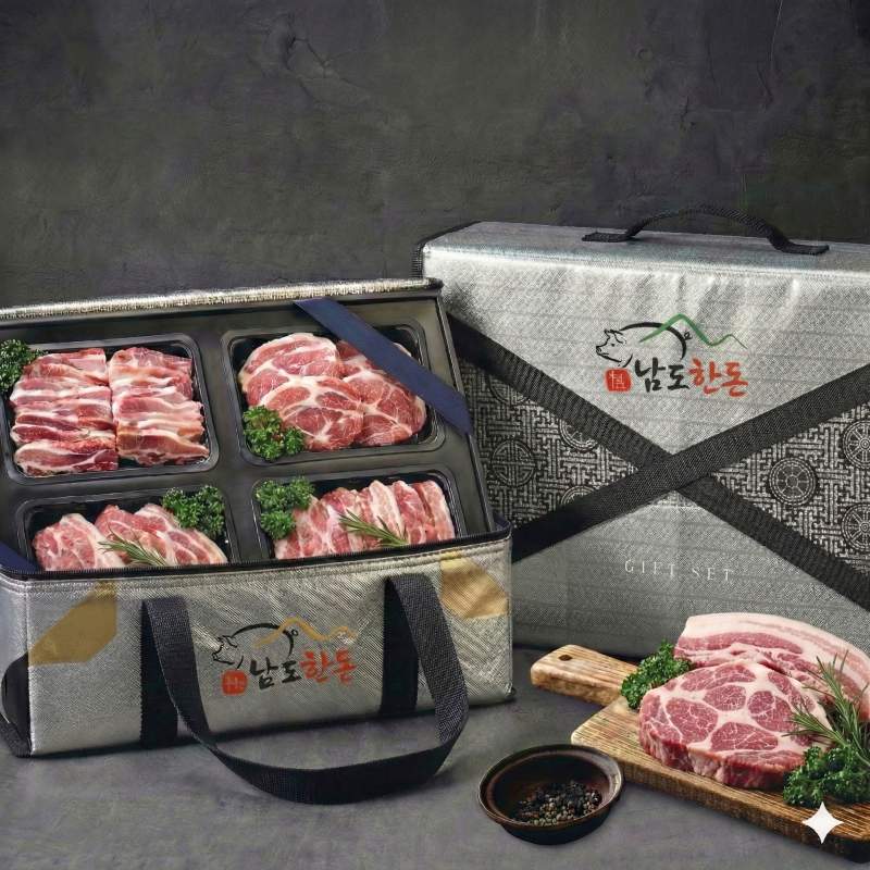 [선물세트] 우진남도한우 프리미엄 선물세트 한돈 찜갈비 3kg