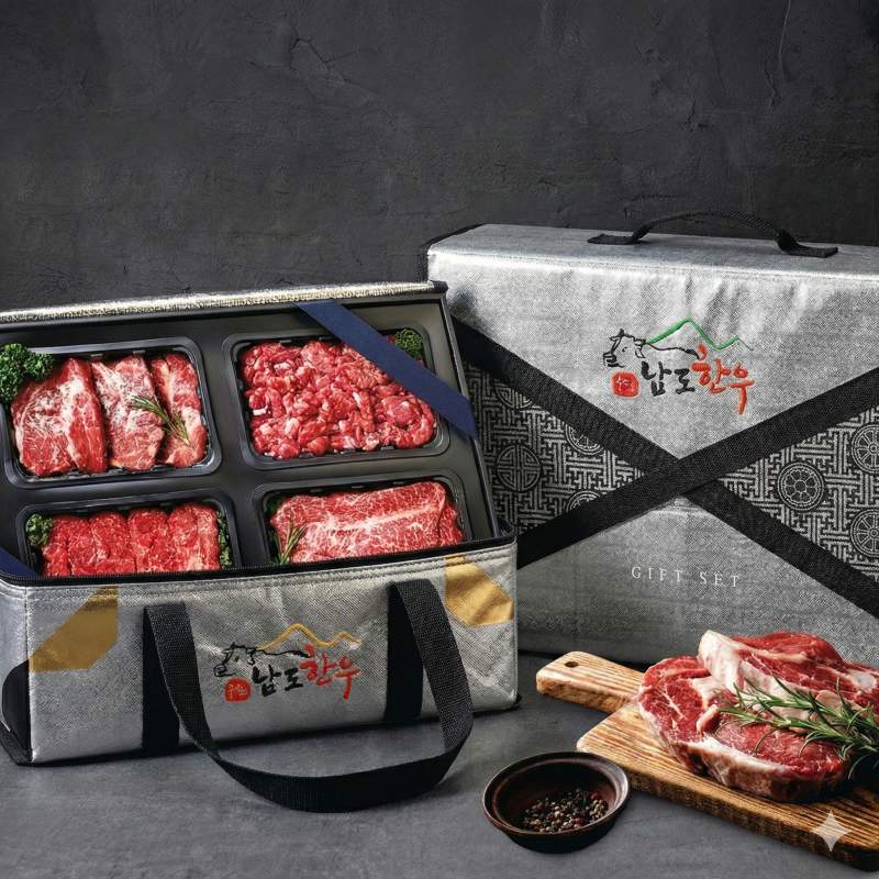 [선물세트] 우진남도한우 프리미엄 한우 찜갈비 세트 3호 3.2k (800g 4팩)