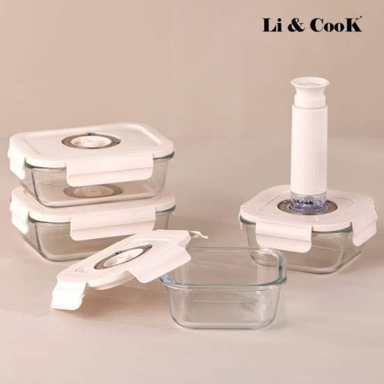 [리앤쿡] 프레시 오픈 데이팅 진공밀폐용기 5종세트(9p)