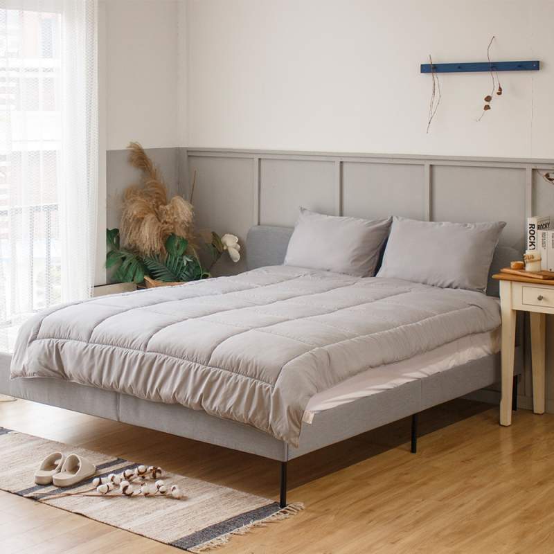 [아비스] 엘리나 호주산 양모 호텔감성 양면 이불 1종 Q  쿨그레이&화이트