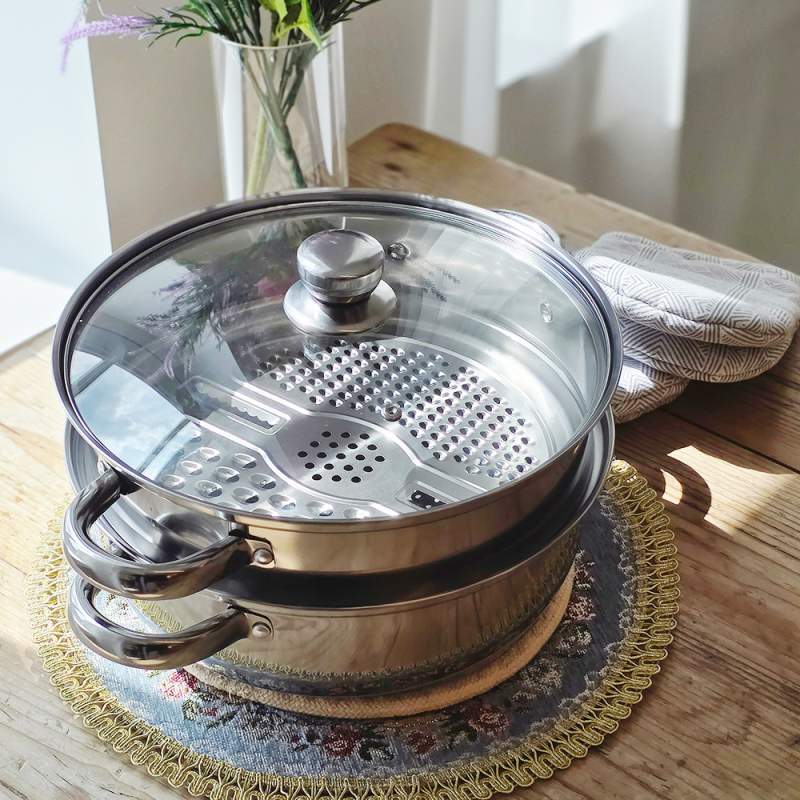 [아비스] 스텐 채칼 겸용 2단 찜냄비 28cm