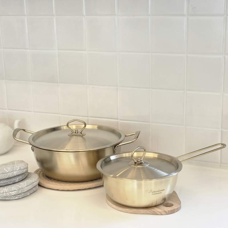 [아비스] 티타늄코팅 스텐 편수16+전골24cm 2종 세트