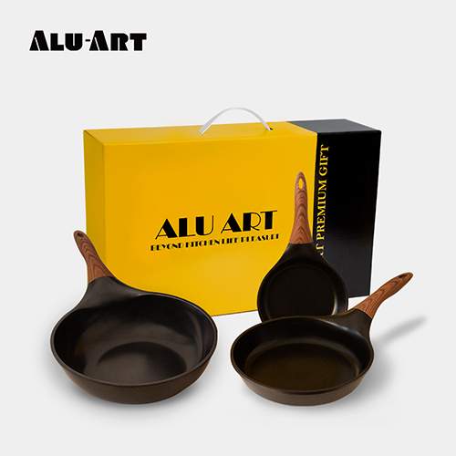 [알루아트] IH 블랙캐스트팬 20cm+26cm 블랙캐스트웍 28cm 불소+세라믹코팅