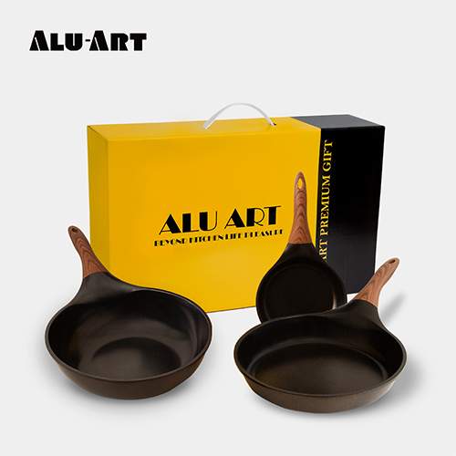 [알루아트] IH 블랙캐스트팬 20cm+28cm 블랙캐스트웍 28cm 불소+세라믹코팅