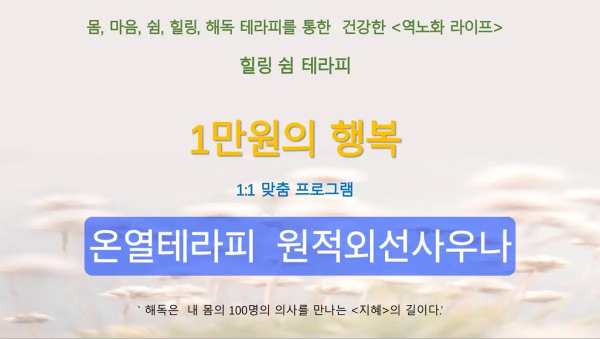 온열테라피사우나 1회 이용권