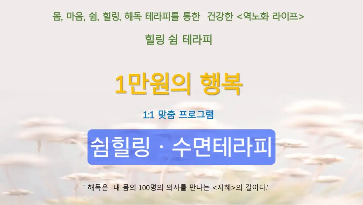 수면(쉼)테라피